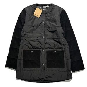 NORTH FACE Harway collarless black long coat size XL